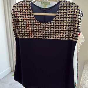 Suzie In The City Made In USA Cap Sleeve Stretchy‎ Navy